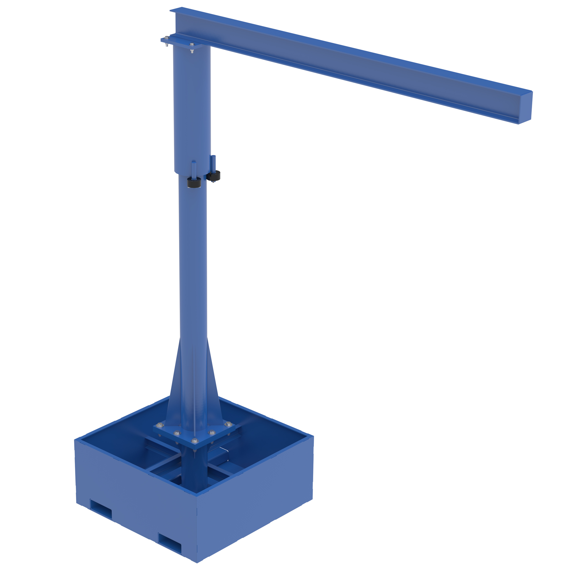 Vestil Portable Jib Crane - 500-Lb. Capacity, 8ft. I-Beam, Fork Tube Base, Model# JIB-CB-50-8-10